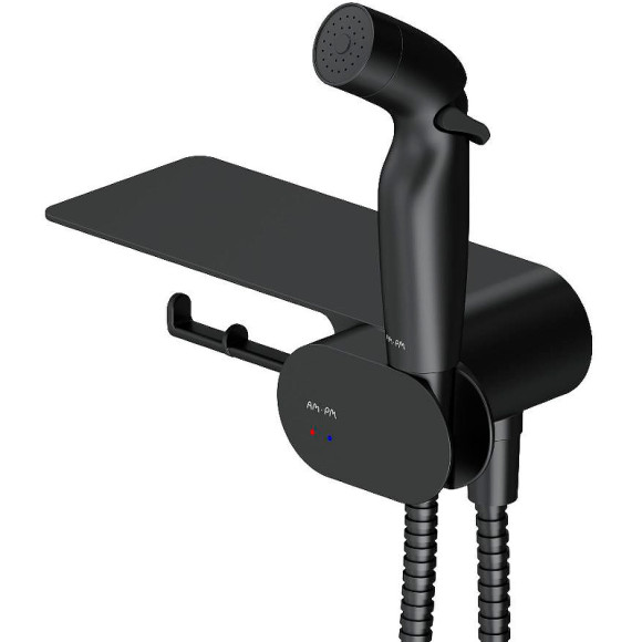 Унитаз AM.PM Spirit V2.0 FlashClean CK70H1103B подвесной с гигиеническим душем и ершиком с сиденьем Микролифт Унитаз AM.PM Spirit V2.0 FlashClean CK70H1103B подвесной с гигиеническим душем и ершиком с сиденьем Микролифт