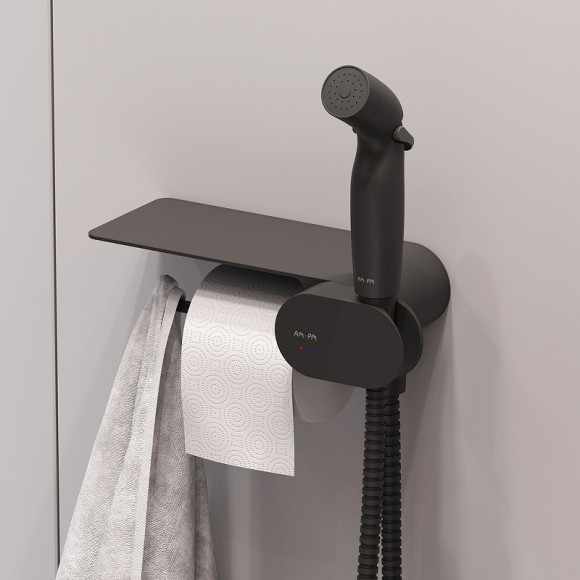 Унитаз AM.PM Spirit V2.0 FlashClean CK70H1103B подвесной с гигиеническим душем и ершиком с сиденьем Микролифт Унитаз AM.PM Spirit V2.0 FlashClean CK70H1103B подвесной с гигиеническим душем и ершиком с сиденьем Микролифт