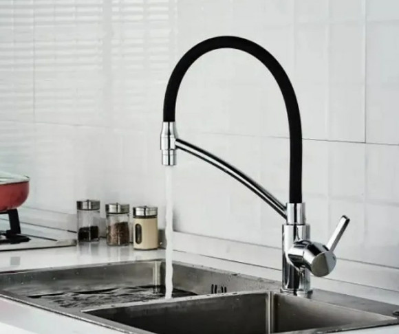 Смеситель для кухни Haiba HB73643-7 Хром Черный Смеситель для кухни Haiba HB73643-7 Хром Черный