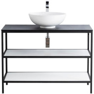 Консоль под раковину Cezares Cadro 100 CADRO-100/46/73-2C-PIA-MET-ST Черная матовая Консоль под раковину Cezares Cadro 100 CADRO-100/46/73-2C-PIA-MET-ST Черная матовая