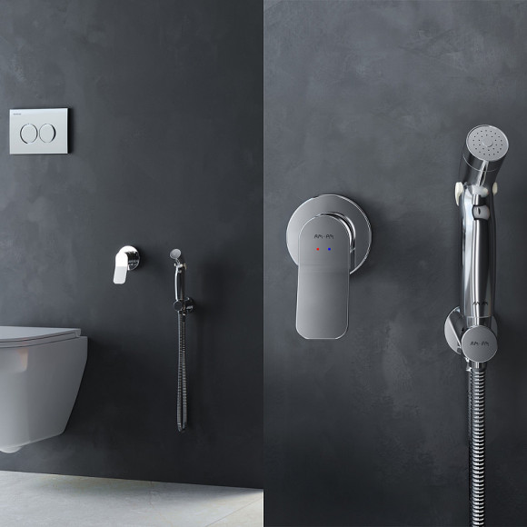 Гигиенический душ со смесителем AM.PM X-Joy F40H85A00 Хром Гигиенический душ со смесителем AM.PM X-Joy F40H85A00 Хром