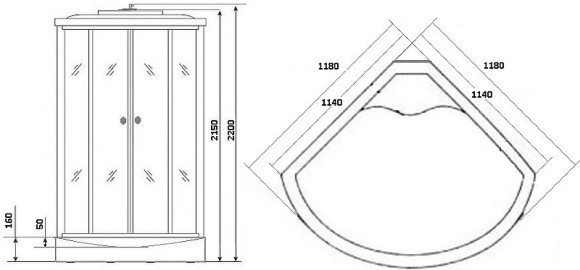 Душевая кабина Niagara Ultra 120x120 NG-5012-01 с гидромассажем