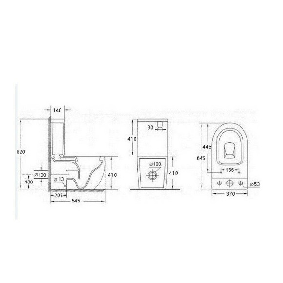 Унитаз компакт Esbano Alagon-C ESUNALAGCW Белый с бачком и сиденьем Микролифт