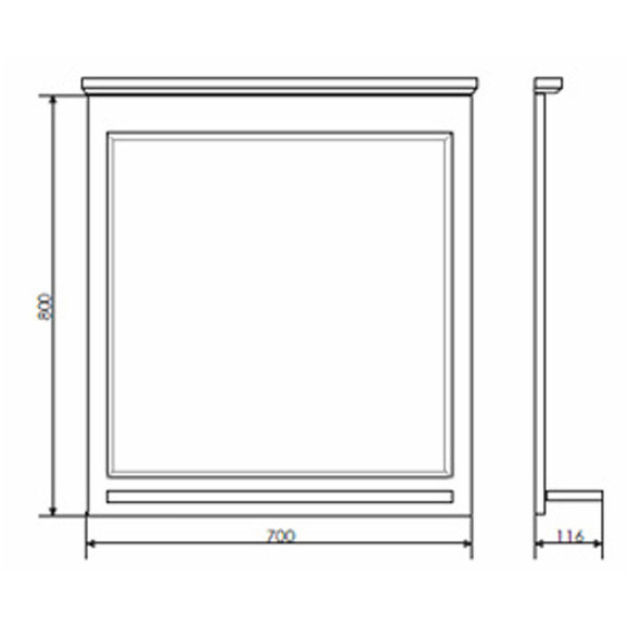 Зеркало Comforty Тбилиси 70 00003132631 Белый глянец Зеркало Comforty Тбилиси 70 00003132631 Белый глянец