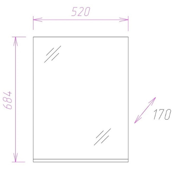Зеркало Onika Эко 52.00 205210 Белое Зеркало Onika Эко 52.00 205210 Белое