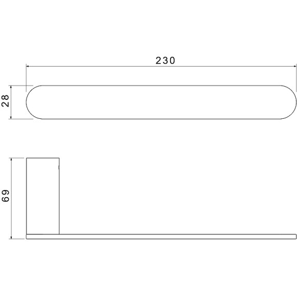 Полотенцедержатель Aquatek Лира AQ4419CR Хром
