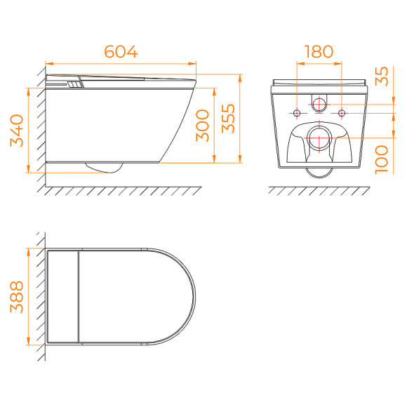 Комплект унитаза биде с инсталляцией RGW SW-70 63420270-01 с сиденьем Микролифт и клавишей смыва Хром