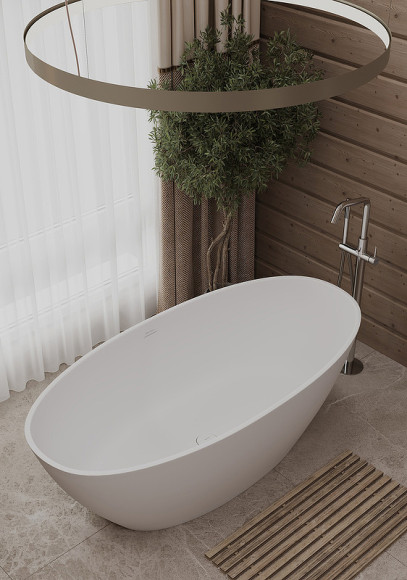 Ванна из искусственного камня Allen Brau Krion Oval 170x80 2.35003.21 без гидромассажа Ванна из искусственного камня Allen Brau Krion Oval 170x80 2.35003.21 без гидромассажа
