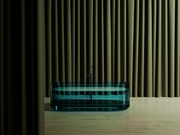 Ванна из полиэфирной смолы Abber Kristall 170х75 AT9708Aquamarin Бирюзовая без гидромассажа Ванна из полиэфирной смолы Abber Kristall 170х75 AT9708Aquamarin Бирюзовая без гидромассажа