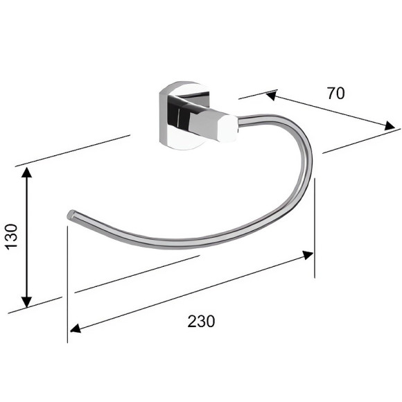 Кольцо для полотенец Remer Forma FR44CR Хром Кольцо для полотенец Remer Forma FR44CR Хром
