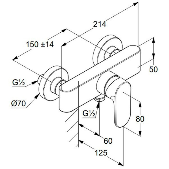 Смеситель для душа Kludi Louva 248313975 Черный матовый Смеситель для душа Kludi Louva 248313975 Черный матовый