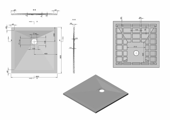 Душевой поддон из искусственного камня Vincea 80x80 VST-4SR8080W+Vsph-D132 Белый матовый Душевой поддон из искусственного камня Vincea 80x80 VST-4SR8080W+Vsph-D132 Белый матовый