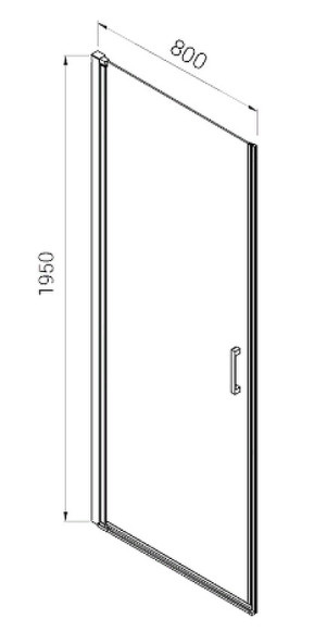 Душевая дверь Vincea Alpha 80 VDP-3AL800MT профиль Хром стекло текстурное
