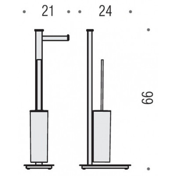 Напольная стойка Colombo Design Units B9107D.NM Черная матовая