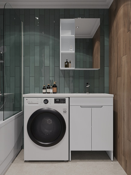 Тумба с раковиной Orange Sistema 120 R STD-120TUW+RAR Белая Тумба с раковиной Orange Sistema 120 R STD-120TUW+RAR Белая