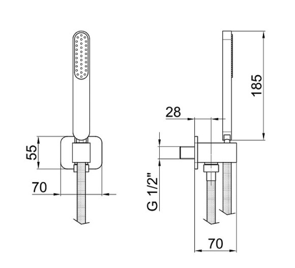 Душевой гарнитур Webert Aria AC0847560 Черный матовый Душевой гарнитур Webert Aria AC0847560 Черный матовый