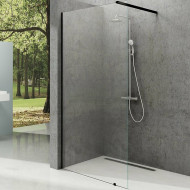 Душевая перегородка Ravak Walk-In Wall 80 GW9W40300Z1 профиль Черный стекло Transparent Душевая перегородка Ravak Walk-In Wall 80 GW9W40300Z1 профиль Черный стекло Transparent