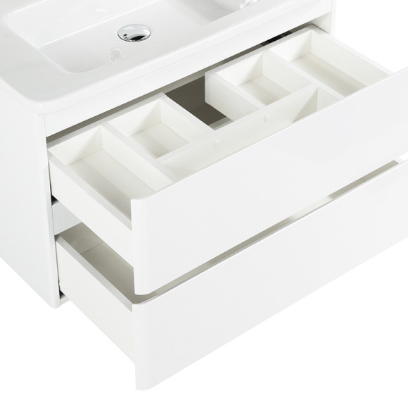 Тумба под раковину BelBagno 80 ALBANO-CER-800-2C-SO-BL подвесная Bianco Lucido