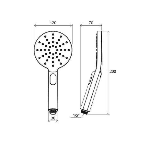 Ручной душ Ravak 956.00 X07P233 Хром Ручной душ Ravak 956.00 X07P233 Хром