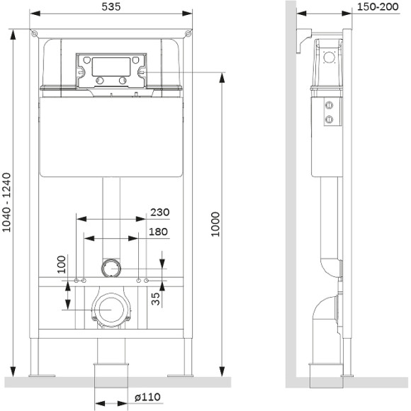 Инсталляция AM.PM Pro С I012707 для унитаза без клавиши смыва Инсталляция AM.PM Pro С I012707 для унитаза без клавиши смыва