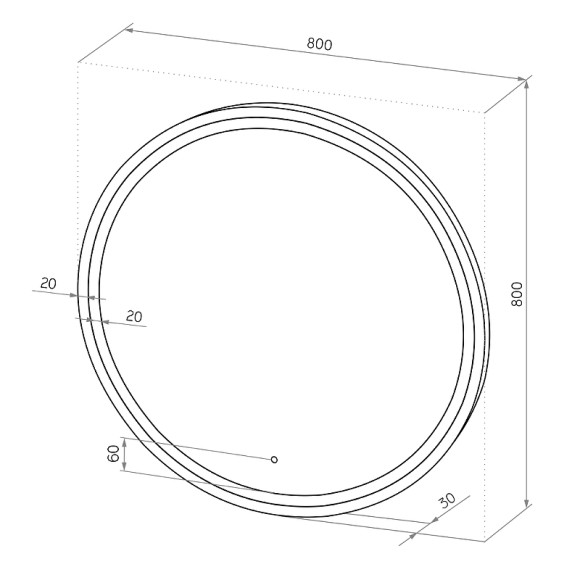 Зеркало Континент Style D 800 ЗЛП2254 с подсветкой Черное с сенсорным выключателем Зеркало Континент Style D 800 ЗЛП2254 с подсветкой Черное с сенсорным выключателем