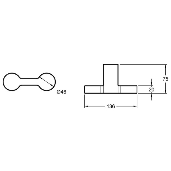 Двойной крючок Jacob Delafon Singulier 5218D-CP Хром Двойной крючок Jacob Delafon Singulier 5218D-CP Хром