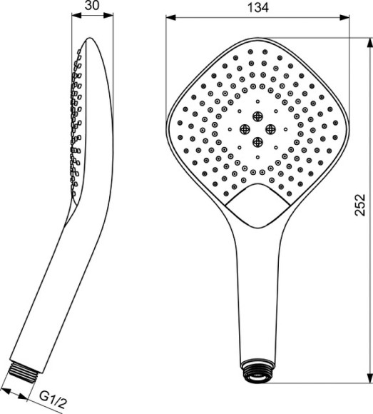 Ручной душ Ideal Standard Ideal Rain Evo Jet Diamond XL3 B1760AA Хром Ручной душ Ideal Standard Ideal Rain Evo Jet Diamond XL3 B1760AA Хром