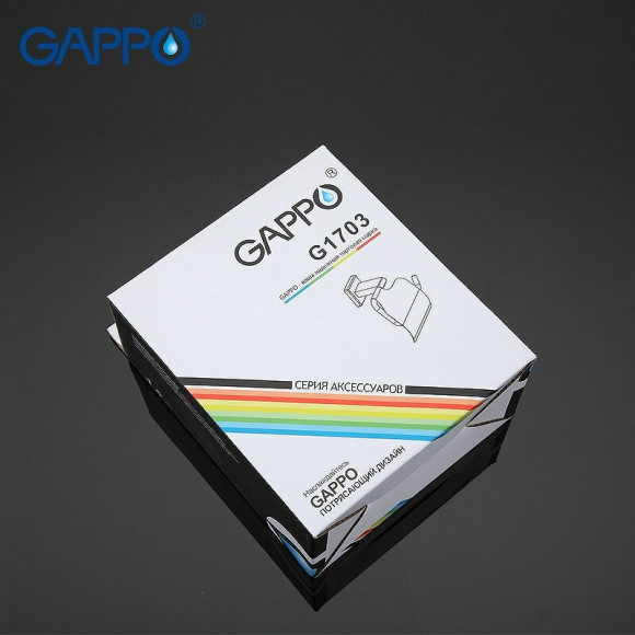 Держатель туалетной бумаги Gappo G17 G1703 с крышкой Сатин