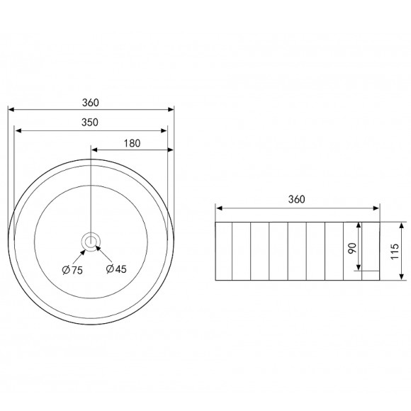 Раковина-чаша Abber Bequem 36 AC2111 Белая Раковина-чаша Abber Bequem 36 AC2111 Белая