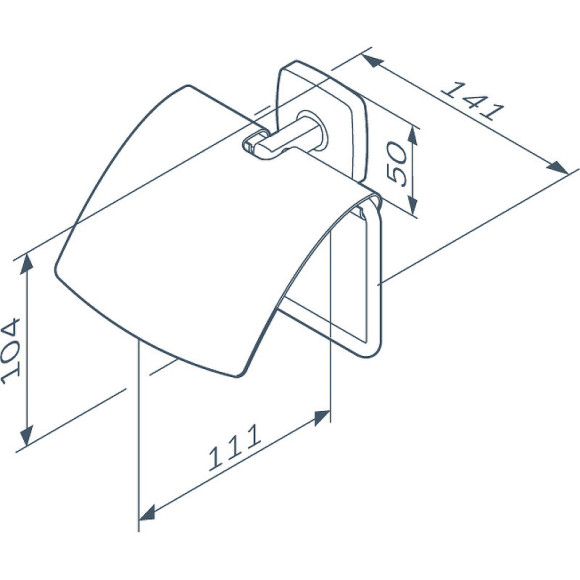Держатель туалетной бумаги AM.PM Gem A90341422 с крышкой Черный