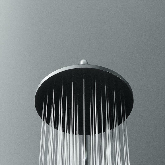 Душевая система Damixa Option DX218091300 с термостатом Черная матовая