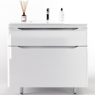 Тумба под раковину Style Line Марелла 90 Люкс Plus СС-00002417 Белый глянец антискрейтч