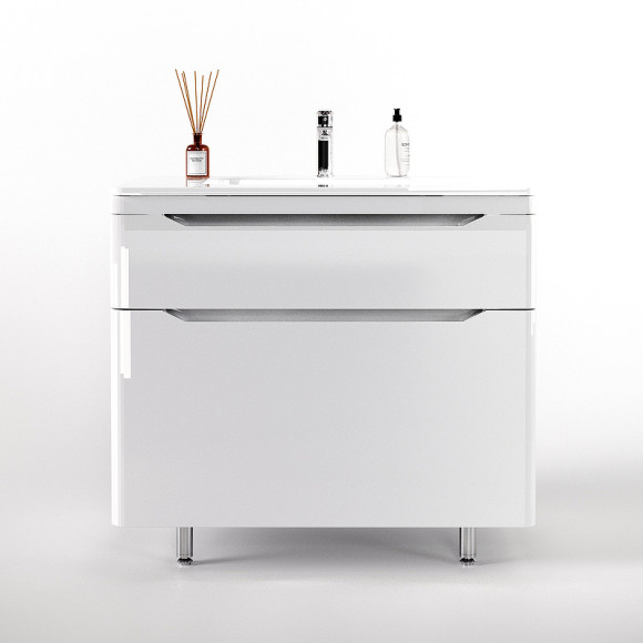 Тумба под раковину Style Line Марелла 90 Люкс Plus СС-00002417 Белый глянец антискрейтч Тумба под раковину Style Line Марелла 90 Люкс Plus СС-00002417 Белый глянец антискрейтч