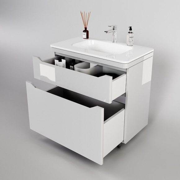 Тумба под раковину Style Line Марелла 90 Люкс Plus СС-00002417 Белый глянец антискрейтч Тумба под раковину Style Line Марелла 90 Люкс Plus СС-00002417 Белый глянец антискрейтч