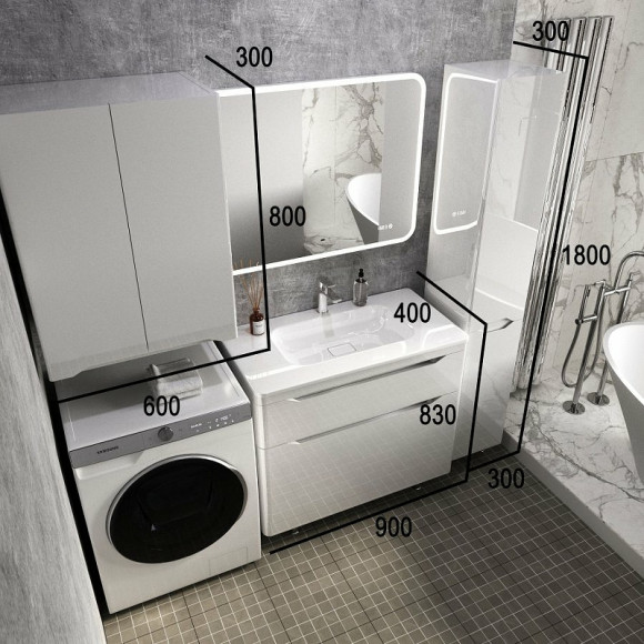 Тумба под раковину Style Line Марелла 90 Люкс Plus СС-00002417 Белый глянец антискрейтч Тумба под раковину Style Line Марелла 90 Люкс Plus СС-00002417 Белый глянец антискрейтч