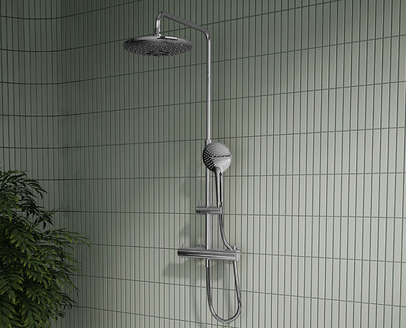 Душевая система Vitra Aquaheat A47205EXP с термостатом Хром