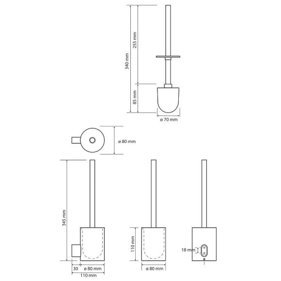 Ершик для унитаза Bemeta Organic Black 167113060 Черный матовый Ершик для унитаза Bemeta Organic Black 167113060 Черный матовый
