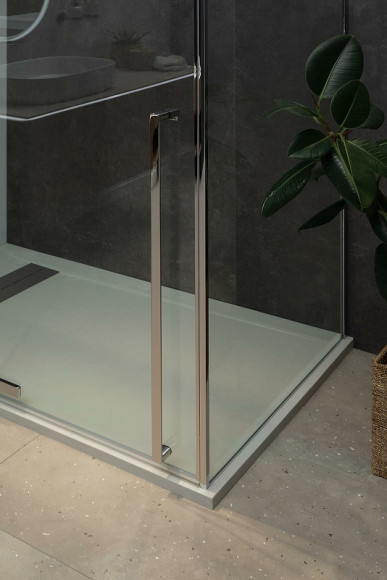 Душевая стенка Allen Brau Priority 90 3.31043.00 профиль Хром стекло прозрачное