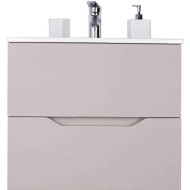 Тумба с раковиной Orange Line 60 Li-60TuL+Ra подвесная Латте матовый