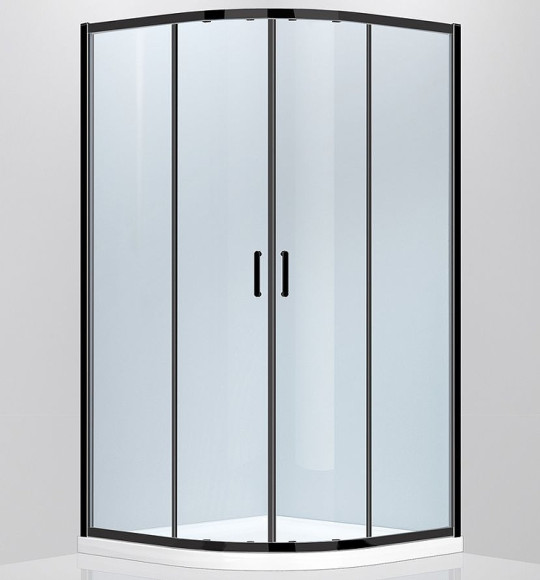 Душевой уголок Abber 80х80 AG01080B профиль Черный стекло прозрачное Душевой уголок Abber 80х80 AG01080B профиль Черный стекло прозрачное
