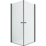 Душевой уголок New Trendy New Soleo Black 2D 90х90 D-0231A/D-0231A профиль Черный стекло прозрачное