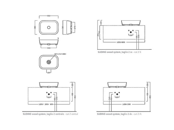 Раковина-чаша Hatria Happy Hour 55 A0Y2A025 Белая матовая