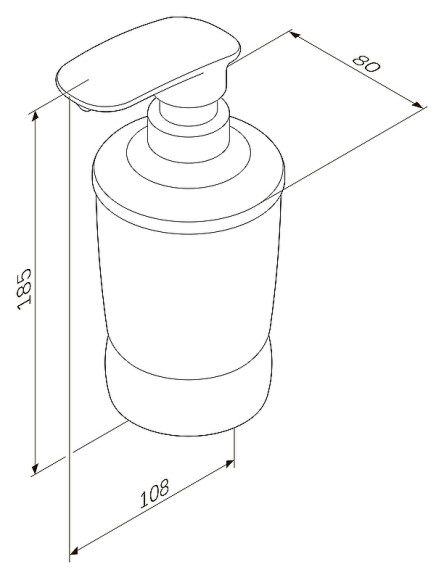 Дозатор жидкого мыла AM.PM Sensation A3031900 хром/матовое стекло