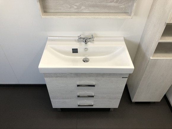 Тумба с раковиной Comforty Никосия 80Н 00004142204 Дуб белый Тумба с раковиной Comforty Никосия 80Н 00004142204 Дуб белый