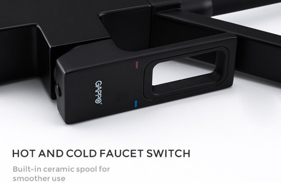 Смеситель для кухни Gappo G17-6 G4317-6 Черный матовый