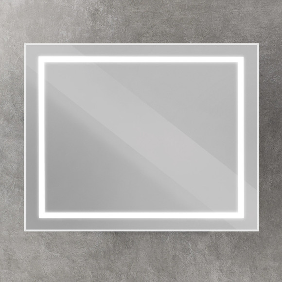 Зеркало BelBagno Kraft 100 SPC-KRAFT-1000-800-SENS-AL с подсветкой Сатин с сенсорным выключателем