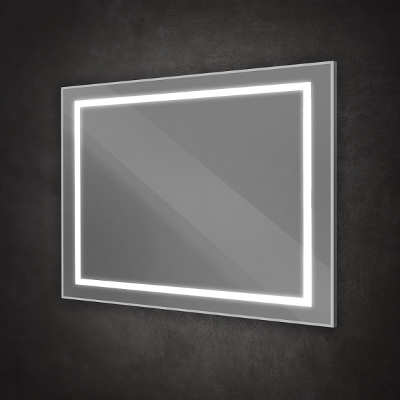 Зеркало BelBagno Kraft 100 SPC-KRAFT-1000-800-SENS-AL с подсветкой Сатин с сенсорным выключателем