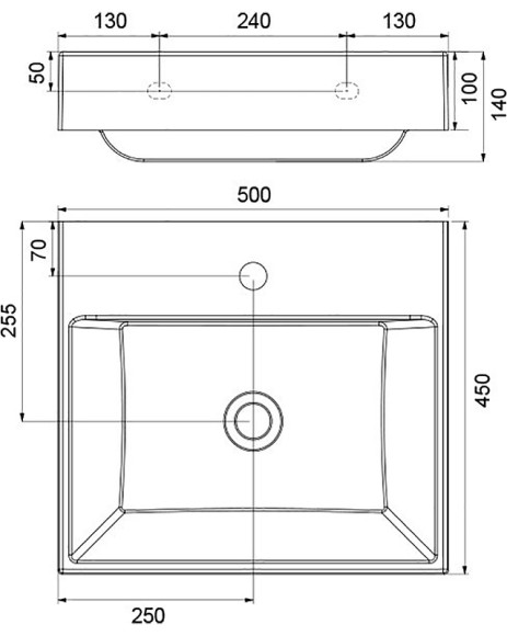 Раковина Ravak Natural 50 XJO01250000 Белая Раковина Ravak Natural 50 XJO01250000 Белая