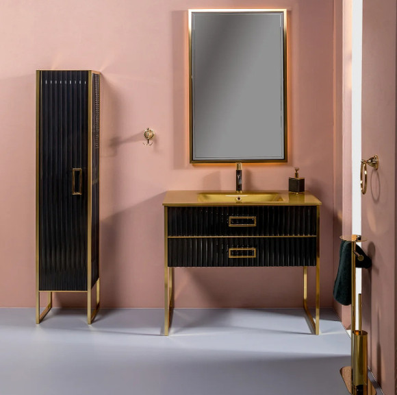 Зеркало Boheme Armadi Art Monaco 70 566-BG с подсветкой Черный глянец Золото Зеркало Boheme Armadi Art Monaco 70 566-BG с подсветкой Черный глянец Золото