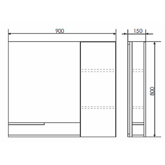 Зеркало со шкафом Comforty Верона 90 00004136714 Дуб белый